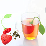 1 PCS Kitchen Supplies Tea Strainer Non-toxic Strawberry Shape Silicone Tea Infuser