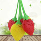 1 PCS Kitchen Supplies Tea Strainer Non-toxic Strawberry Shape Silicone Tea Infuser