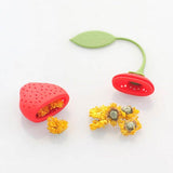 1 PCS Kitchen Supplies Tea Strainer Non-toxic Strawberry Shape Silicone Tea Infuser