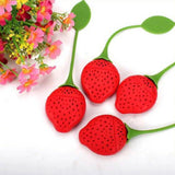 1 PCS Kitchen Supplies Tea Strainer Non-toxic Strawberry Shape Silicone Tea Infuser